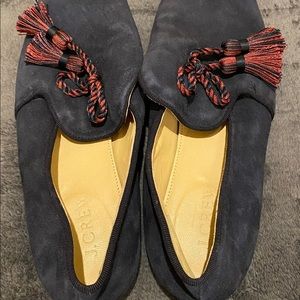 J. Crew suede smoking slippers loafers